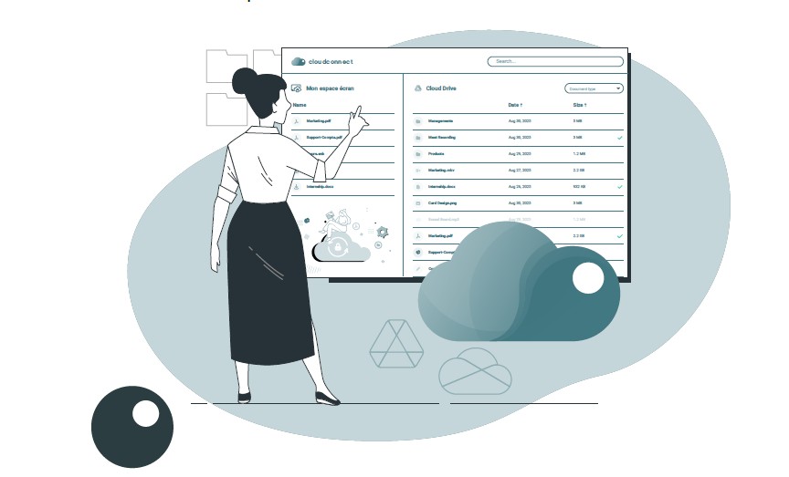 Accès cloud depuis un écran connecté