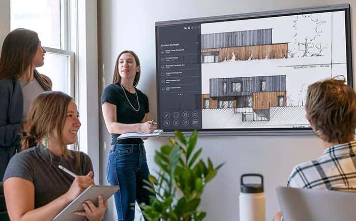 Interface personnalisée sur écran interactif
