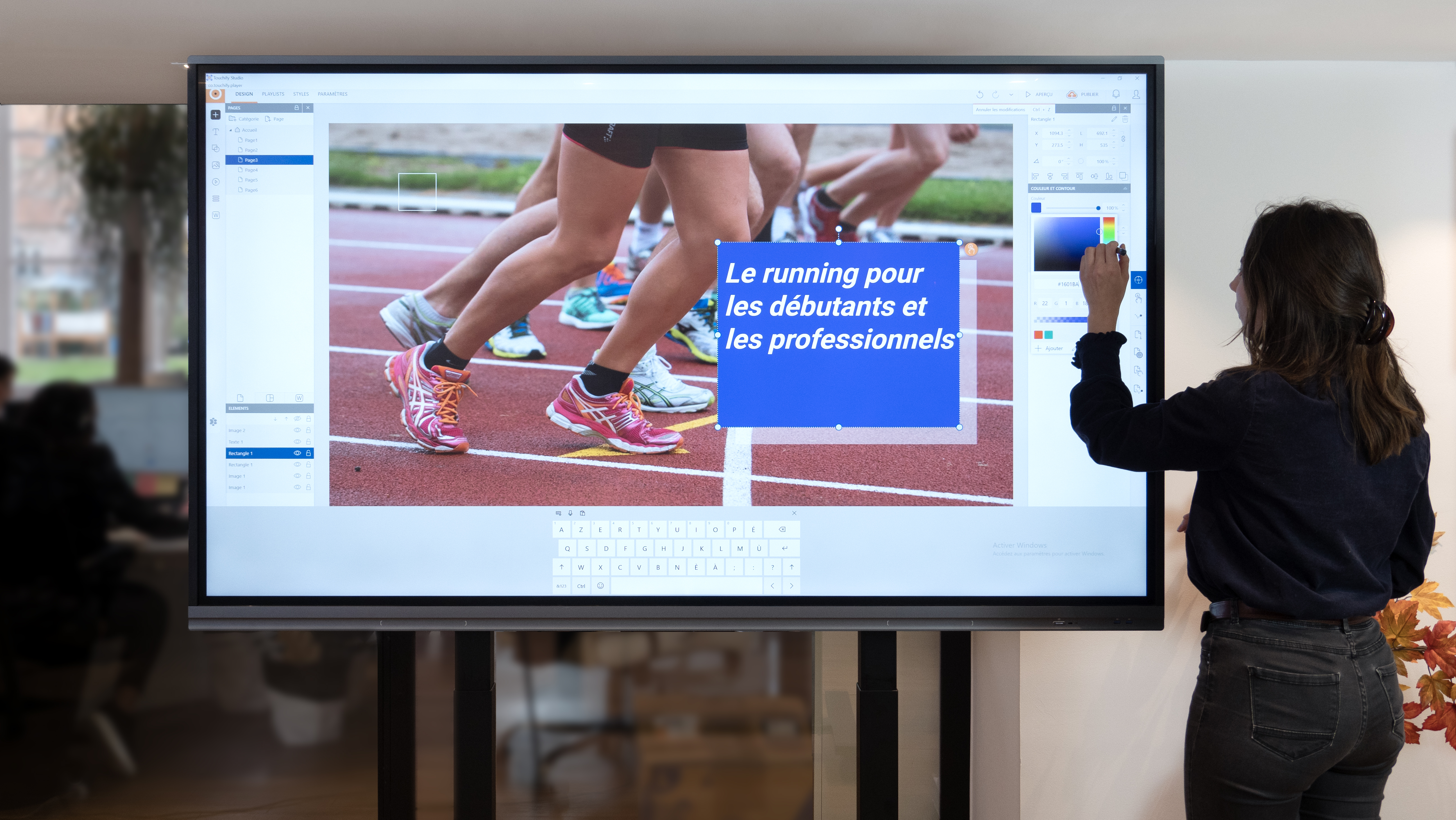 Outils intégrés sur écran interactif connecté
